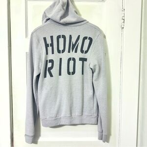 American Apparel Gray Hoodie - HOMO RIOT